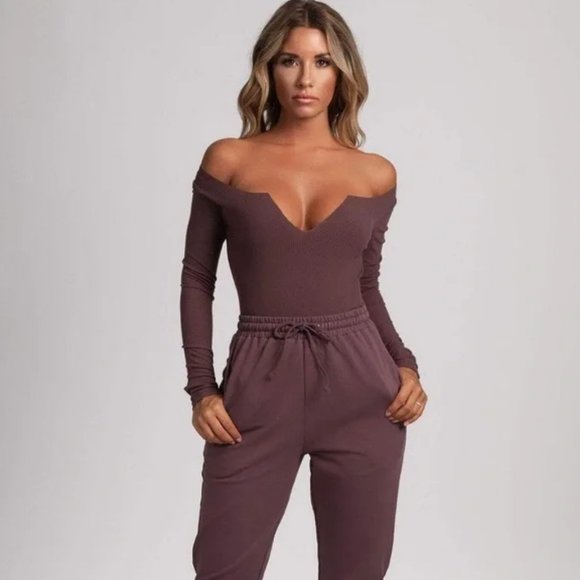 Meshki Malene Seamless Longsleeve Bodysuit in Mauve - Picture 2 of 7